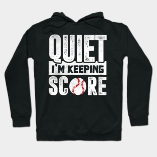 Quiet Im Keeping Score Scorekeeper Tee Funny Softball Hoodie